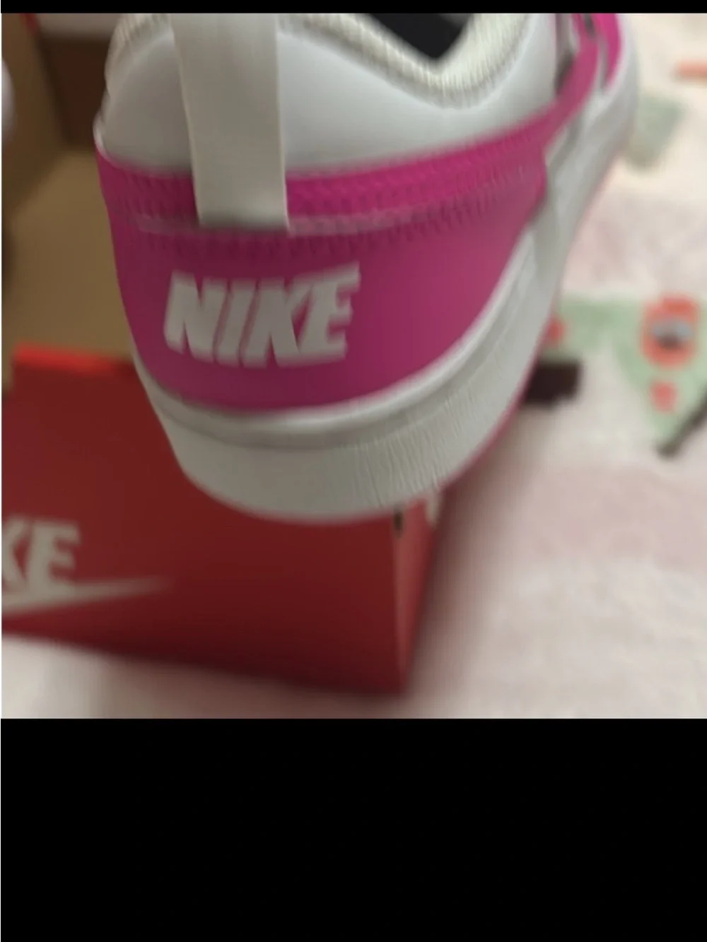 Nike Kids Pink and White High-Top Sneakers